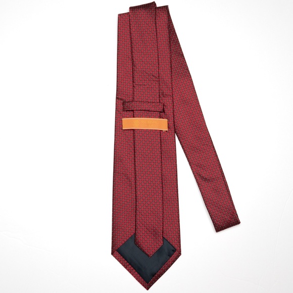 Wensli Elegant Red Patterned‎ Silk Tie, EUC - Picture 2 of 6
